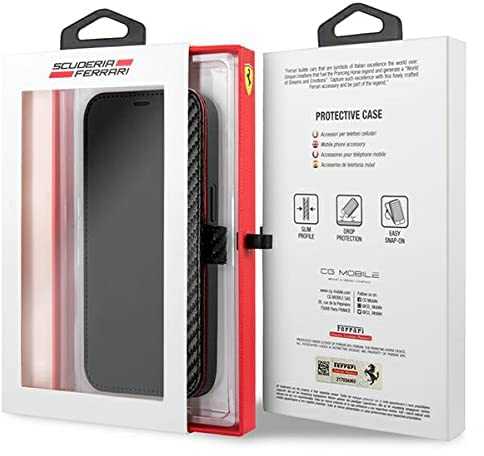 Ferrari Telefono dėklas iPhone 13 Pro, juodas
