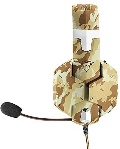 Žaidimų ausinės Trust GXT 322D Carus Desert Camo, Gelsvos, 22125