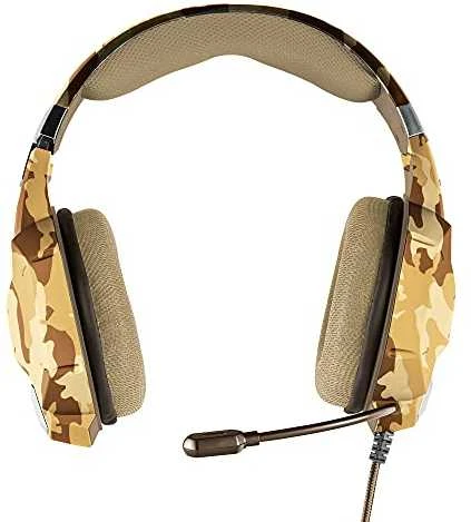 Žaidimų ausinės Trust GXT 322D Carus Desert Camo, Gelsvos, 22125