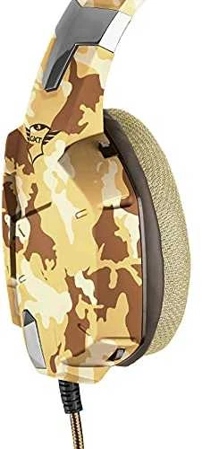 Žaidimų ausinės Trust GXT 322D Carus Desert Camo, Gelsvos, 22125