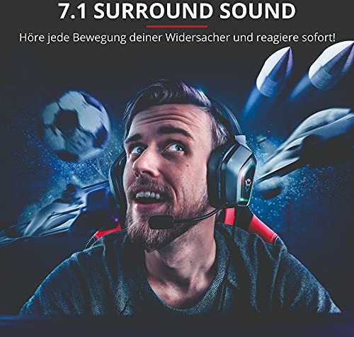 Žaidimų ausinės Trust GXT 450 Blizz RGB 7.1 Surround, 23191