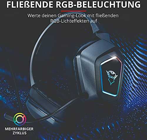 Žaidimų ausinės Trust GXT 450 Blizz RGB 7.1 Surround, 23191