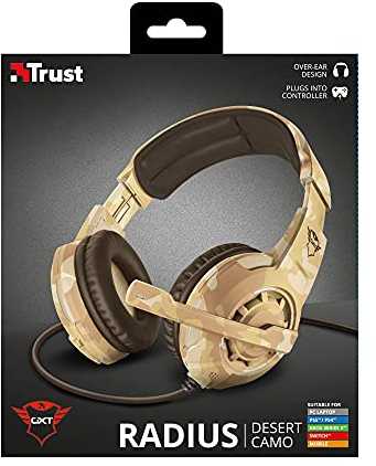 Žaidimų ausinės Trust GXT 310D Radius, Desert Camo, 22208