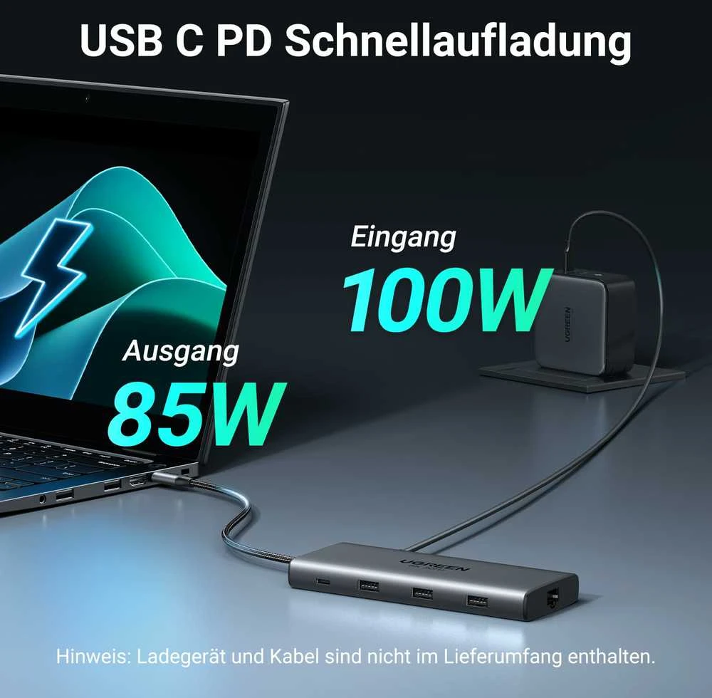 UGREEN "Revodok Pro 210" USB C prijungimo stotelė