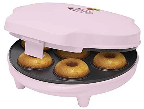 Vaflinė Spurgų kepimo aparatas Bestron Sweet Dreams ADM218SDP, 7 mini spurgoms, rožinis