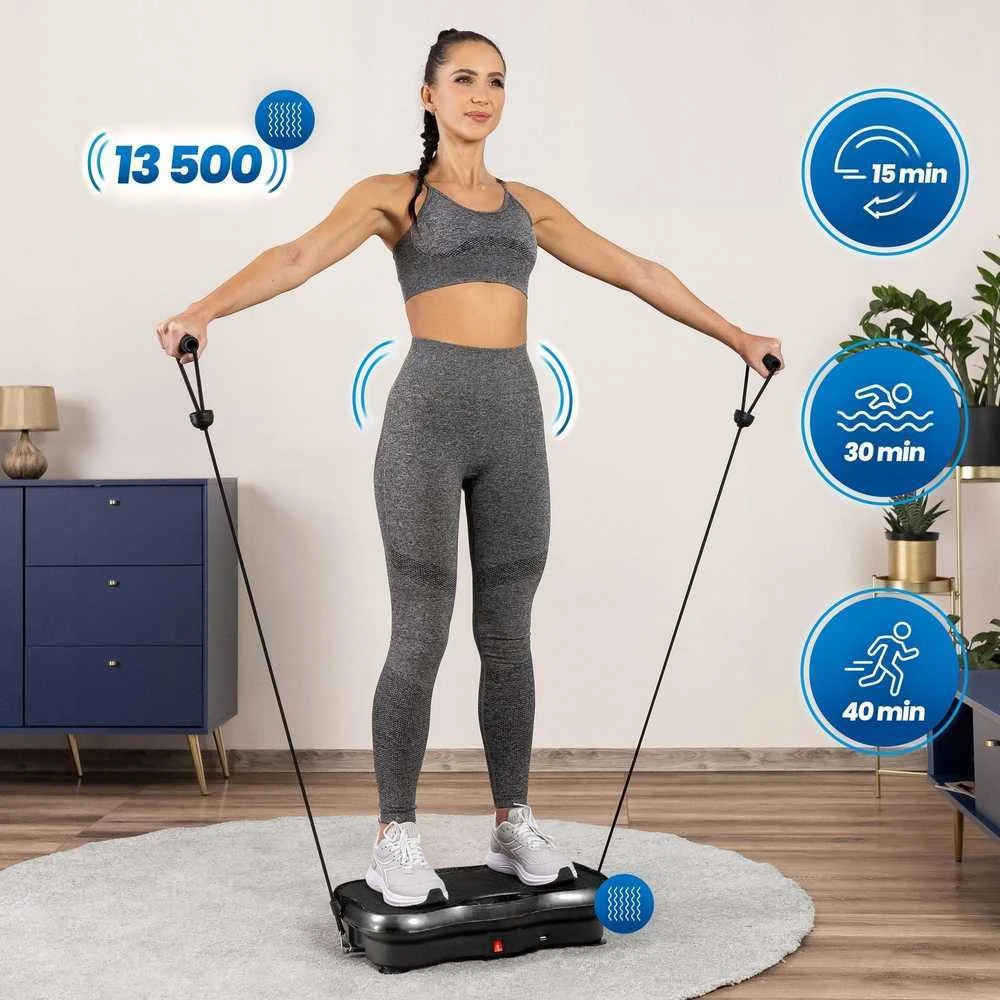 Vibruojanti platforma Gymtek Xp500, juoda