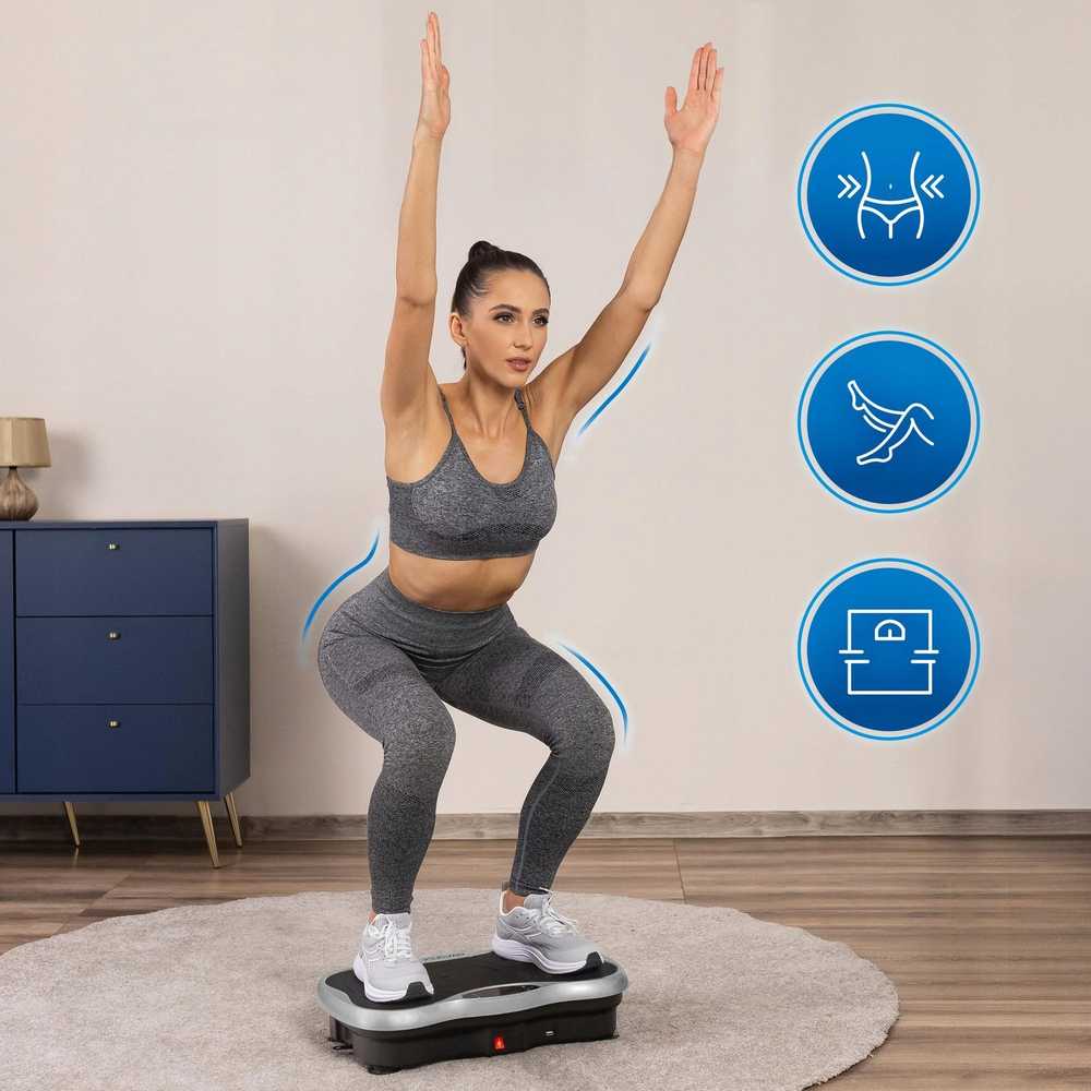 Vibruojanti platforma Gymtek Xp500, pilka