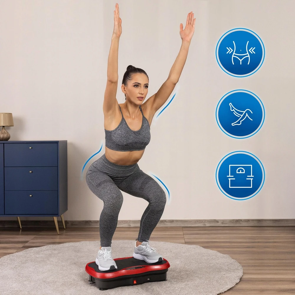 Vibruojanti platforma Gymtek Xp500, raudona