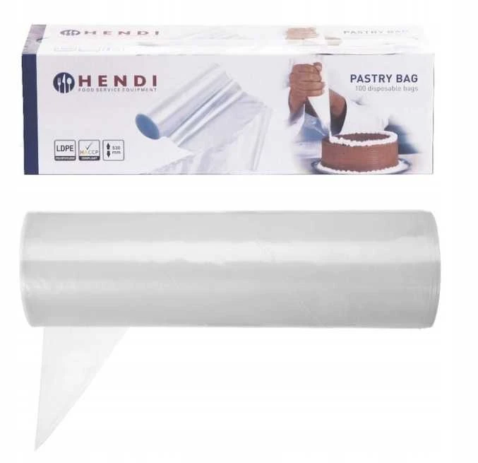 Vienkartiniai konditeriniai maišeliai dekoravimui 100 vnt. 90µm - Hendi