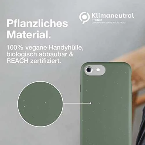 Dėklas Woodcessories BioCase, skirtas iPhone 8/7/6s, žalia