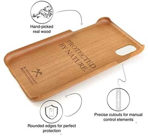 Dėklas „Woodcessories EcoCase Cevlar iPhone X“ riešuto spalvos „eco210“