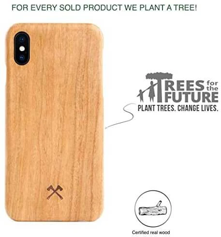 Dėklas „Woodcessories EcoCase Cevlar iPhone X“ riešuto spalvos „eco210“