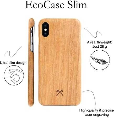 Dėklas „Woodcessories EcoCase Cevlar iPhone X“ riešuto spalvos „eco210“