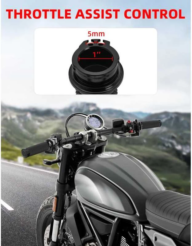 1" 25mm motociklo rankenos, skirtos Harley, Sportster, Touring, Honda, Kawasaki, Suzuki, Yamaha, Bobber Chopper