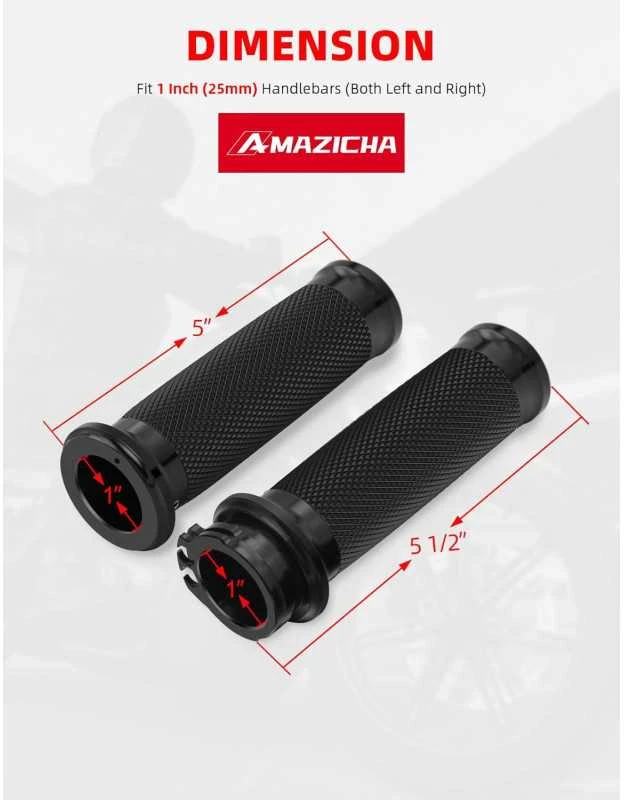 1" 25mm motociklo rankenos, skirtos Harley, Sportster, Touring, Honda, Kawasaki, Suzuki, Yamaha, Bobber Chopper