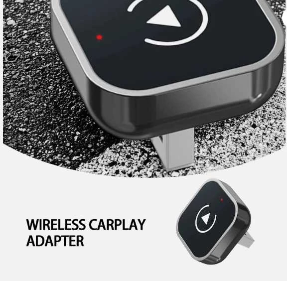 2-in-1 belaidis USB Apple CarPlay ir Android Auto adapteris – iš laidinio į belaidį (Plug & Play)