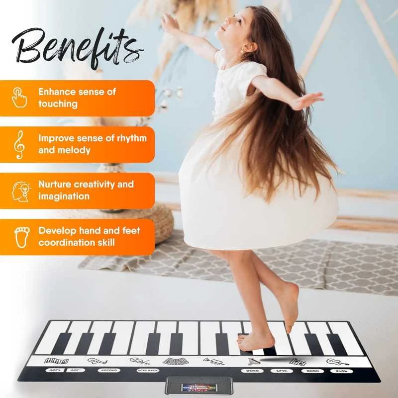 24 klavišų grindų muzikinis žaidimų kilimėlis