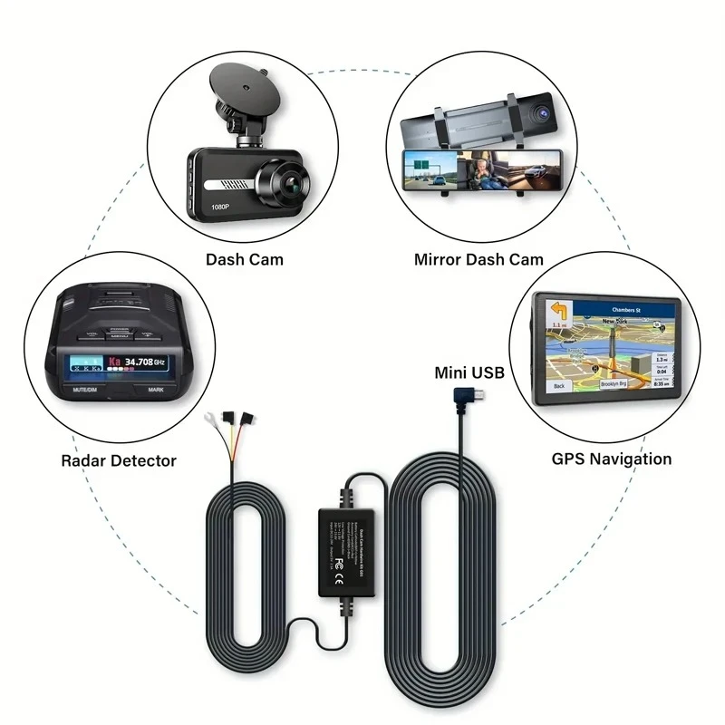 3 kamerų automobilio DVR 1080P vaizdo registratorius