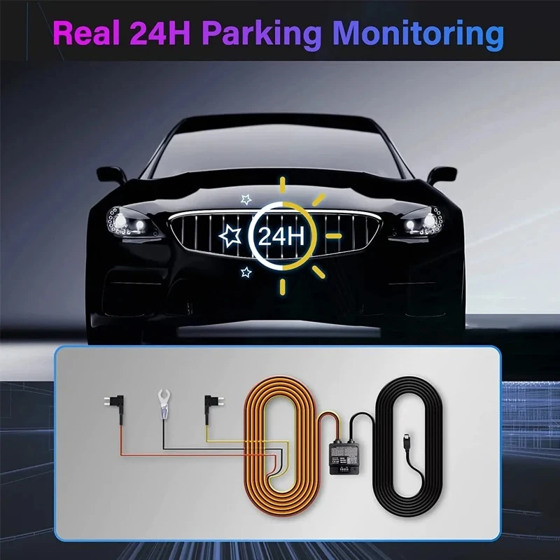 3 kamerų automobilio DVR 1080P vaizdo registratorius