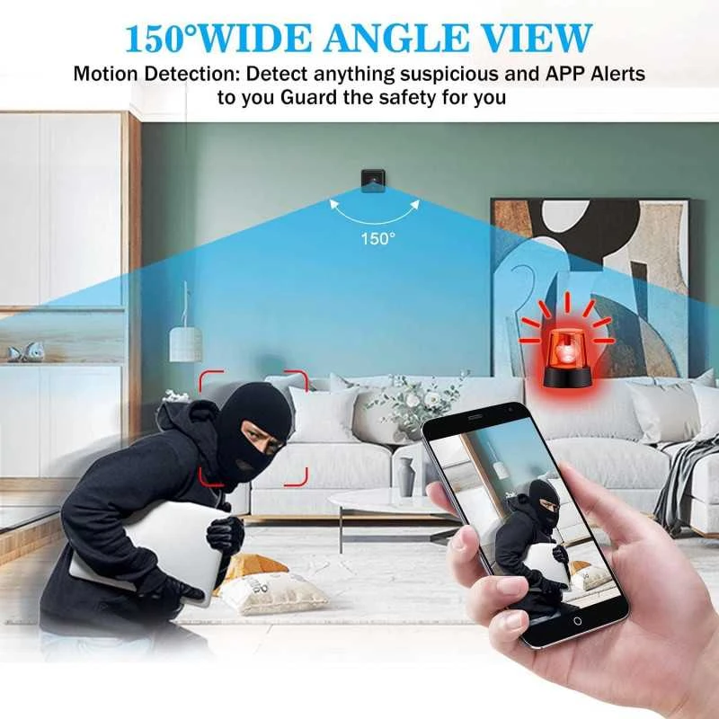 4k HD WiFi mini šnipinėjimo kamera