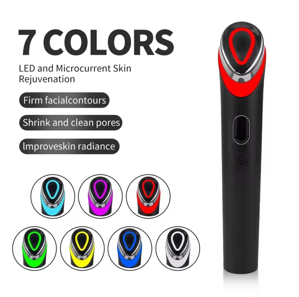 7 Colors Age-R Booster Pro – EMS mikro­srovių veido masažuoklis su 7 spalvų LED terapija jaunatviškai odai