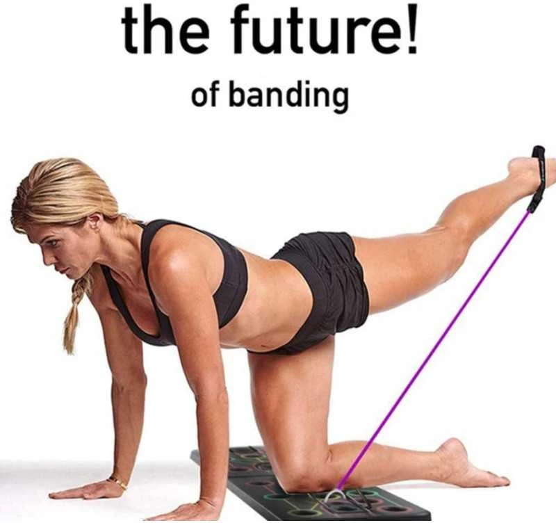 Push Up Rack treniruoklis ir pasipriešinimo guma