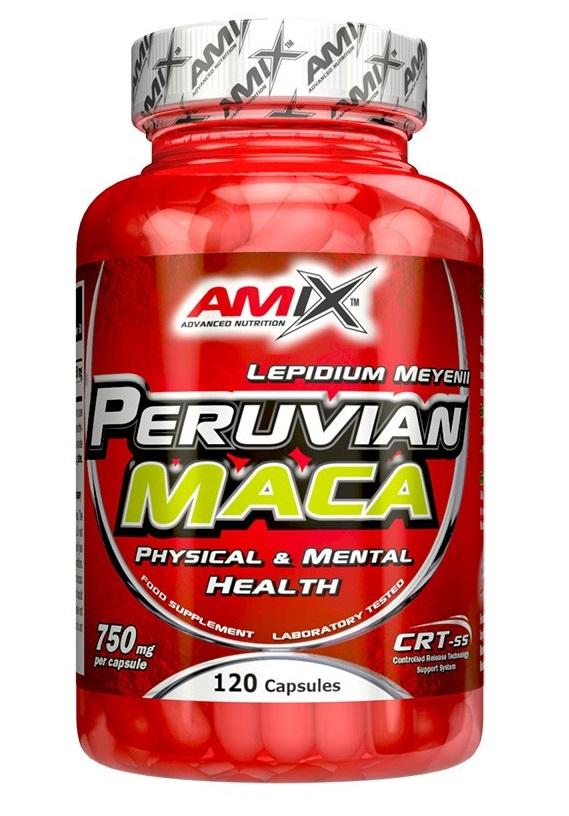 AMIX PERUVIAN MACA 120 KAPS Testosterono skatintojas, modelis AMIX
