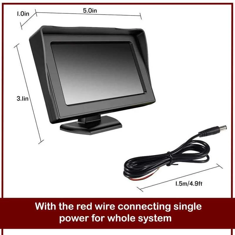 "Auto Pearl 2-in-1" LCD ekrano parkavimo kamera