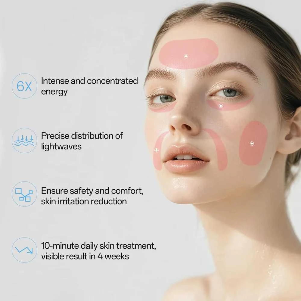BAR OF BEAUTY LED šviesos terapijos kaukė veidui LED Facial Mask Juodas
