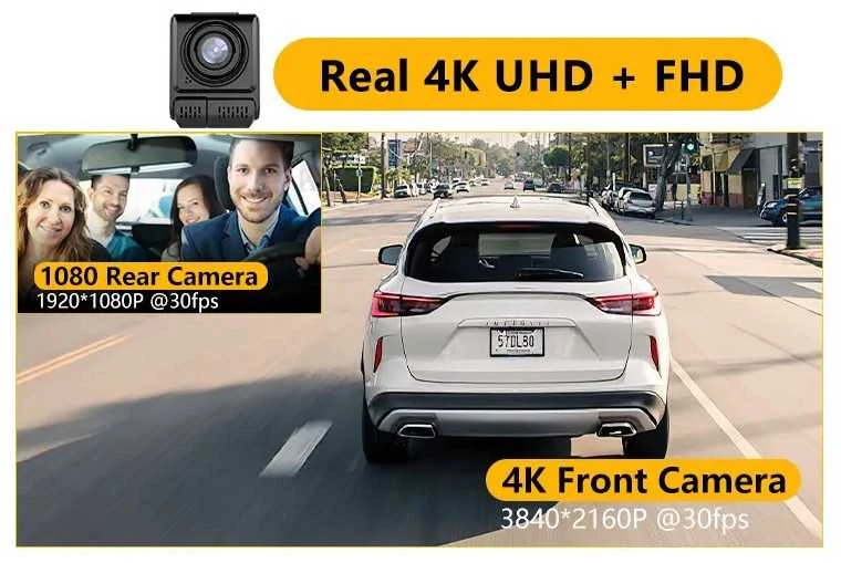 BEPOCAM ZD68 Automobilinis vaizdo registratorius 4K+1080P