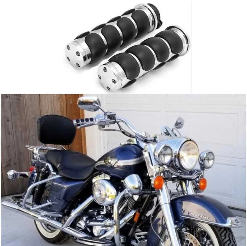 Chromuotos motociklo 1 colio 25mm vairo rankenos, skirtos Harley Davidson Road King Classic