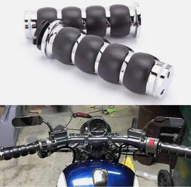 Chromuotos motociklo 1 colio 25mm vairo rankenos, skirtos Harley Davidson Road King Classic