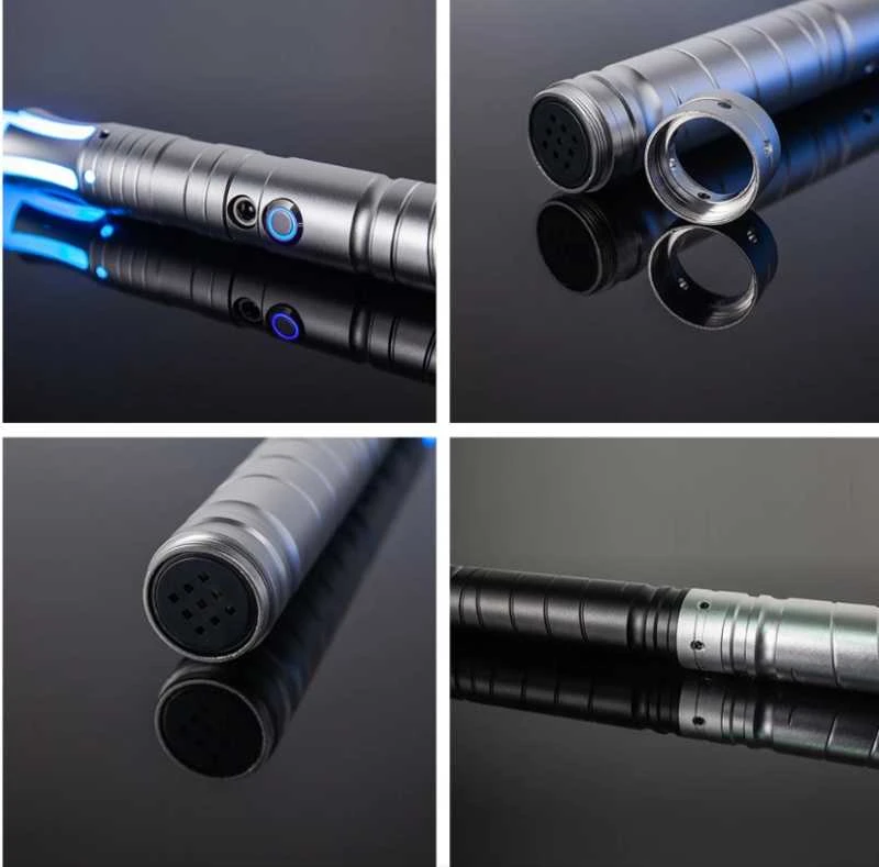 Cosplay lazerinis kardas 75 cm RGB – Metalinė rankena, 7 spalvos, garsas ir šviesos efektai