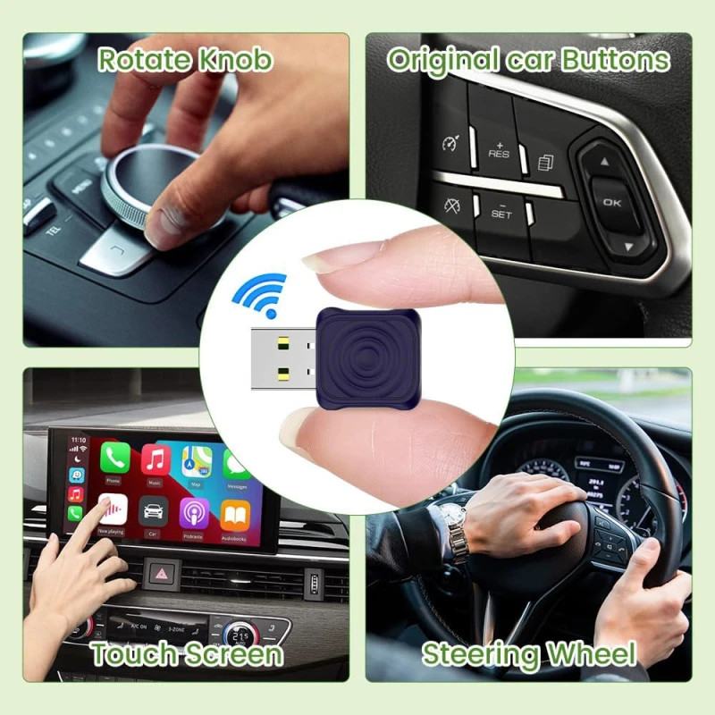 CarlinKit 5.0 Mini Ultra belaidis CarPlay ir Android Auto adapteris aprašymas - Prekės nuotrauka