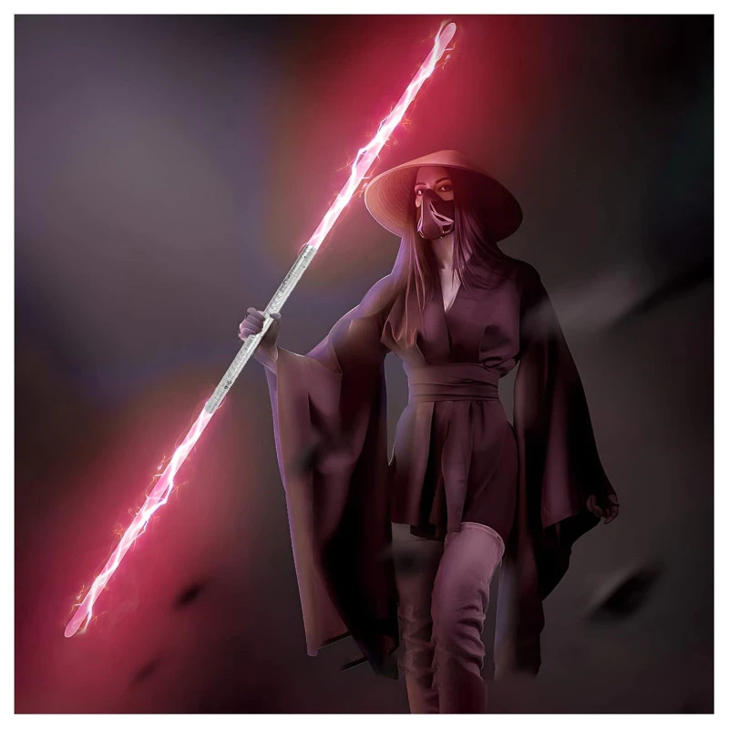 Cosplay lazerinis kardas 75 cm RGB – Metalinė rankena, 7 spalvos, garsas ir šviesos efektai aprašymas - Prekės nuotrauka