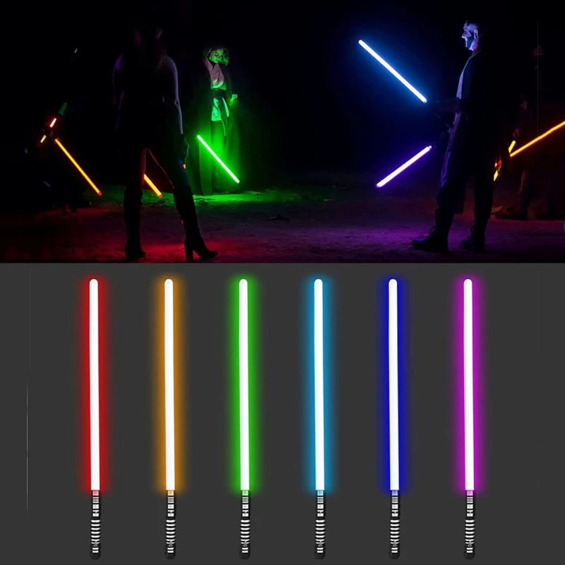 Cosplay lazerinis kardas 75 cm RGB – Metalinė rankena, 7 spalvos, garsas ir šviesos efektai aprašymas - Prekės nuotrauka