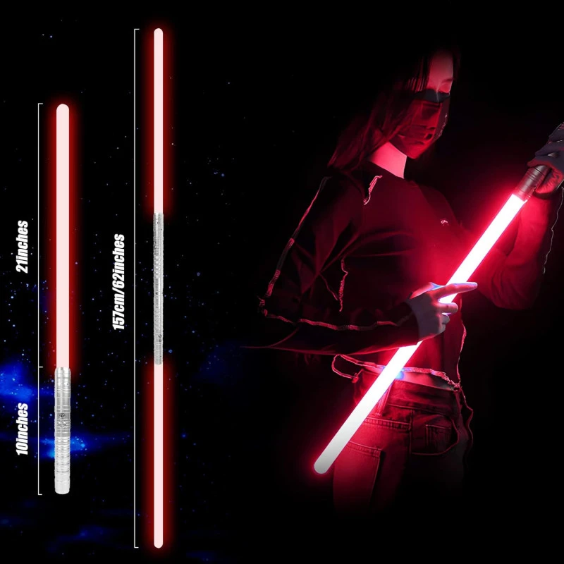 Cosplay lazerinis kardas 75 cm RGB – Metalinė rankena, 7 spalvos, garsas ir šviesos efektai aprašymas - Prekės nuotrauka