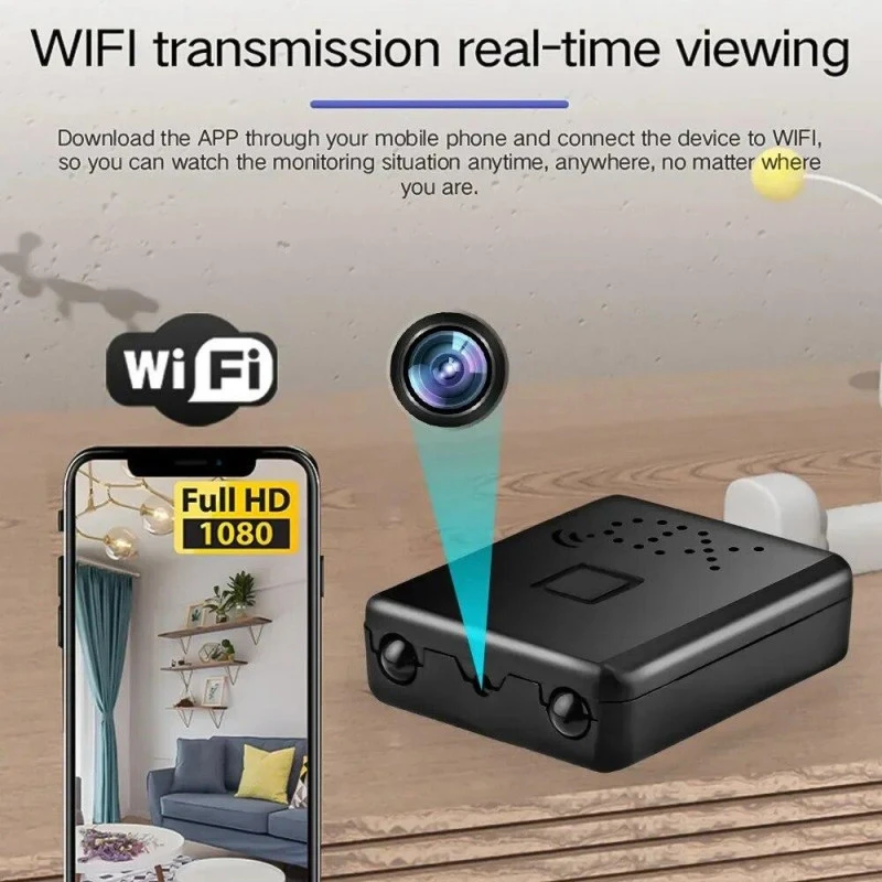 Mažiausia WiFi šnipinėjimo, slapta kamera HD1080P – nuotolinis stebėjimas aprašymas - Prekės nuotrauka