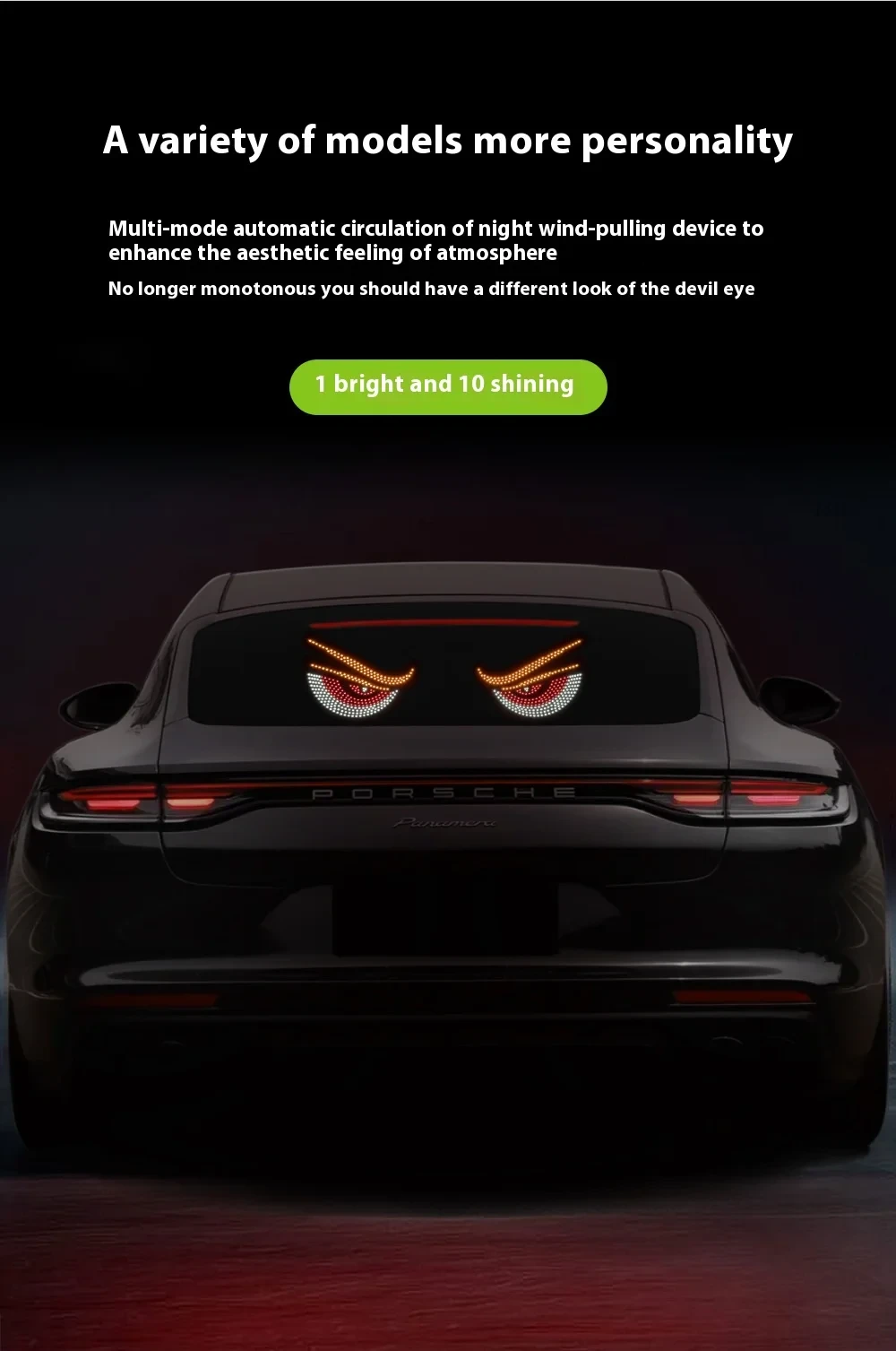 Mirksintis VELNIO AKYS LED skydelis automobiliams, sunkvežimiams, sedanams, visureigių priekinio stiklo langams aprašymas - Prekės nuotrauka