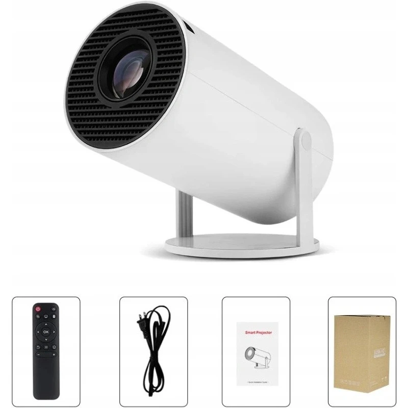 Portable Projektorius Pro+ Nešiojamas išmanus projektorius su Android 11, WiFi 6 ir 4K palaikymu namų kino patirčiai aprašymas - Prekės nuotrauka