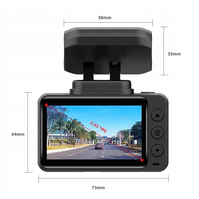 Ultra 4K Vaizdo Registratorius su GPS, Wi-Fi ir Sony IMX335 Sensoriumi, dviem kamerom, magnetiniu laikikliu aprašymas - Prekės nuotrauka