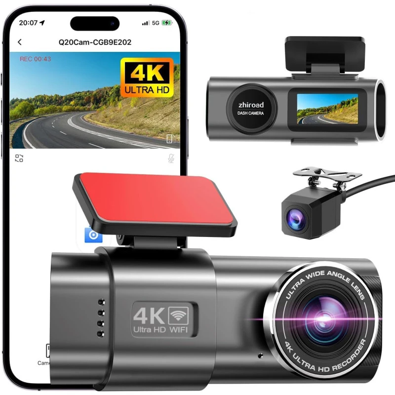 VOLTAIC 4K UHD Automobilio Vaizdo Registratorius su Wi-Fi, GPS ir Naktiniu Matymu – Išmanus Dash Cam jūsų saugumui aprašymas - Prekės nuotrauka