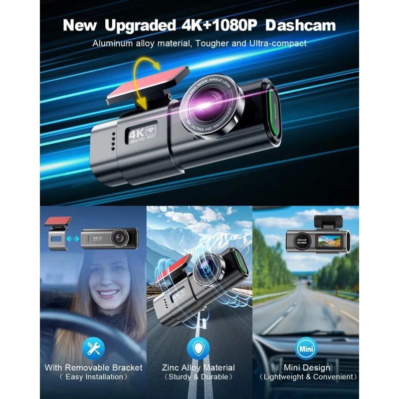 VOLTAIC 4K UHD Automobilio Vaizdo Registratorius su Wi-Fi, GPS ir Naktiniu Matymu – Išmanus Dash Cam jūsų saugumui aprašymas - Prekės nuotrauka