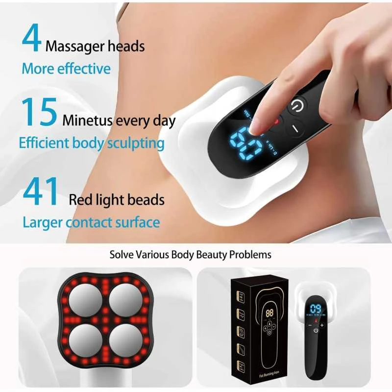 Elektrinis kūno masažuoklis su giliųjų audinių masažu – anticeliulitinis pilvo, kojų ir rankų formavimo prietaisas