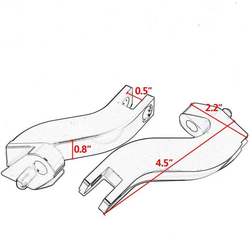 Harley Davidson Touring 1993-2025 Kaleivio pusės pakojų komplektas 50198-97B / 50500435