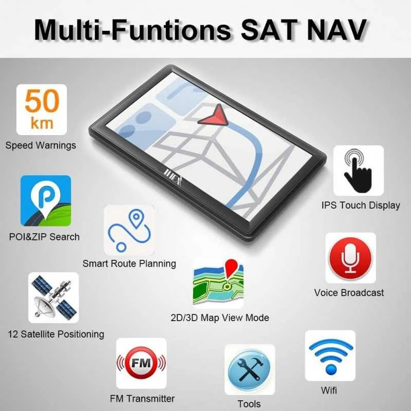 IHEX 7 PLUS Android 4.4 SLIM navigacinė sistema AUTO + TRUCK