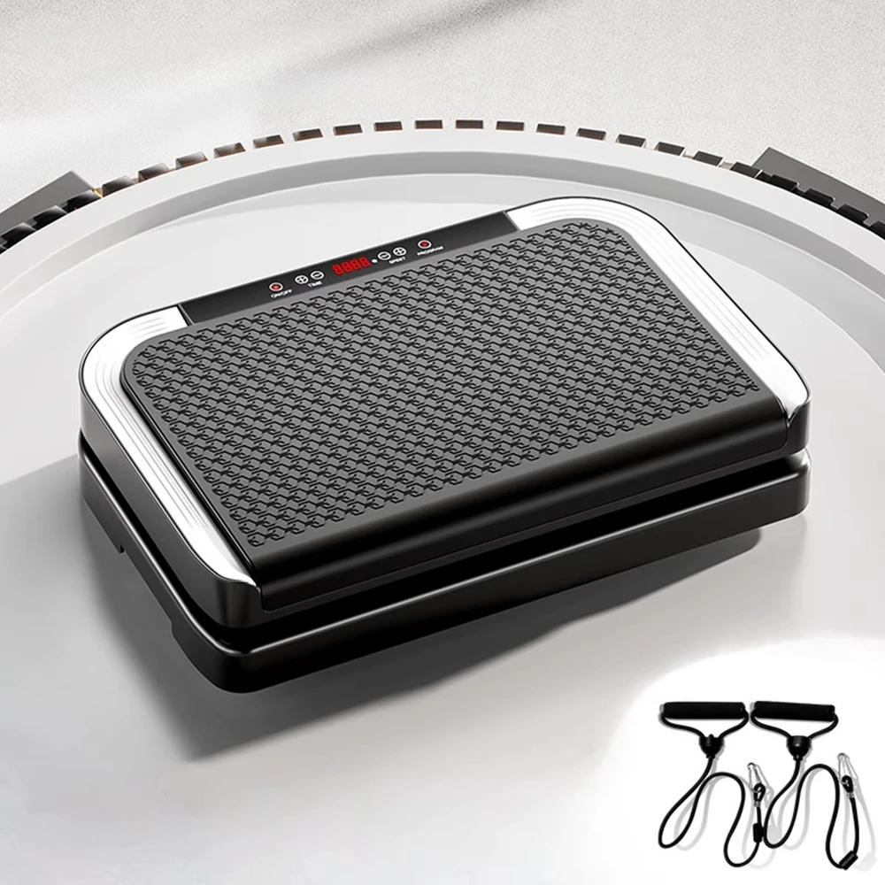 Išmanioji vibruojanti treniruoklio platforma su Bluetooth ir treniruočių virvėmis – viso kūno treniruotė su muzika!