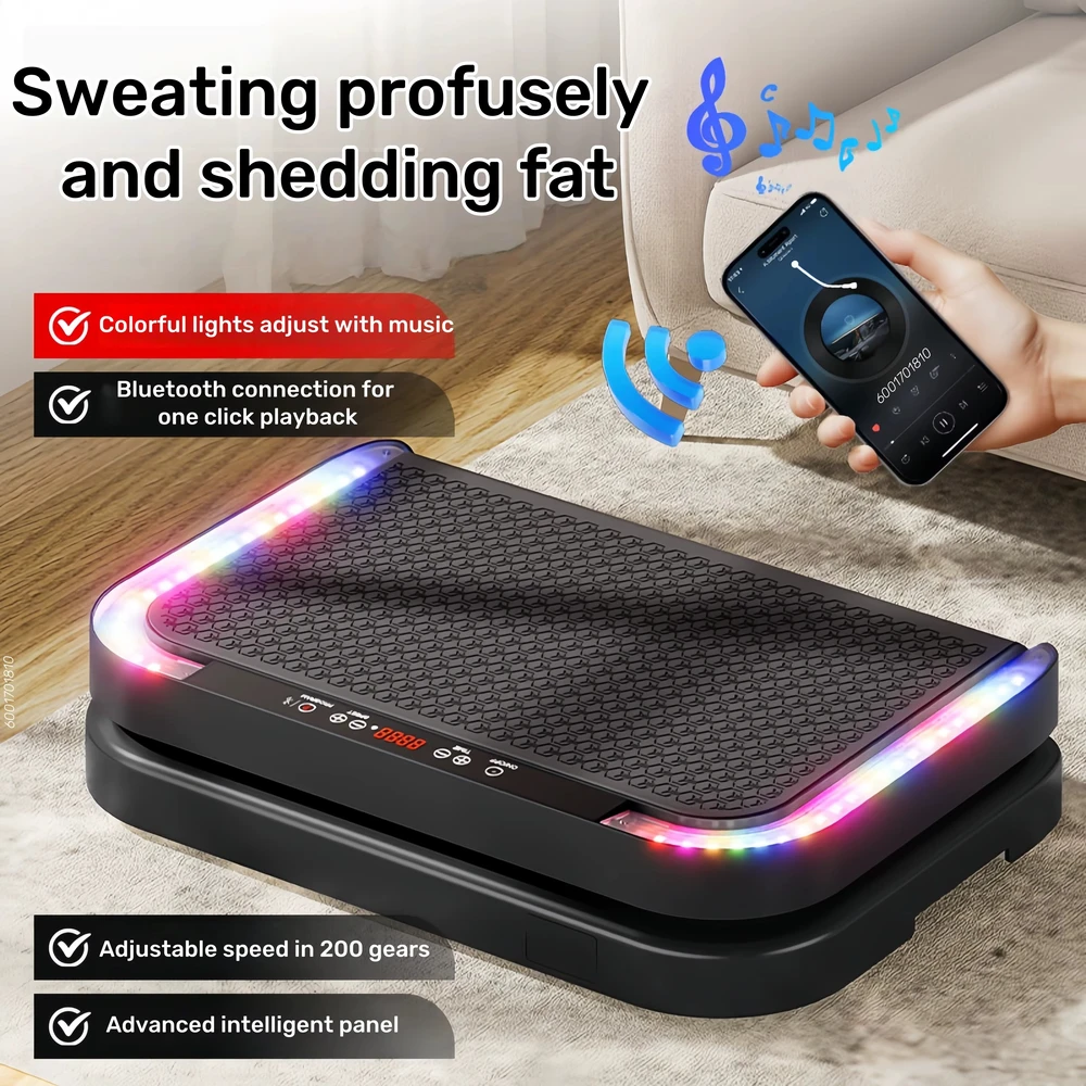 Išmanioji vibruojanti treniruoklio platforma su Bluetooth ir treniruočių virvėmis – viso kūno treniruotė su muzika!