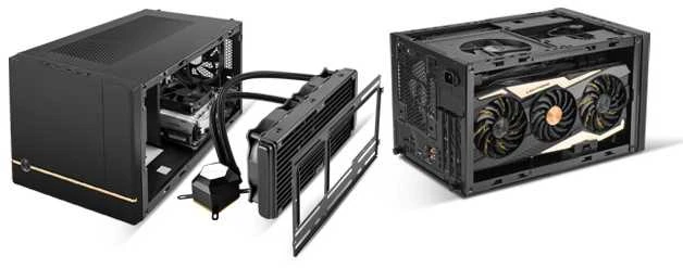 Korpusas SilverStone SST–SG14B Sugo Mini–ITX – juoda (Ekspozicinė prekė)