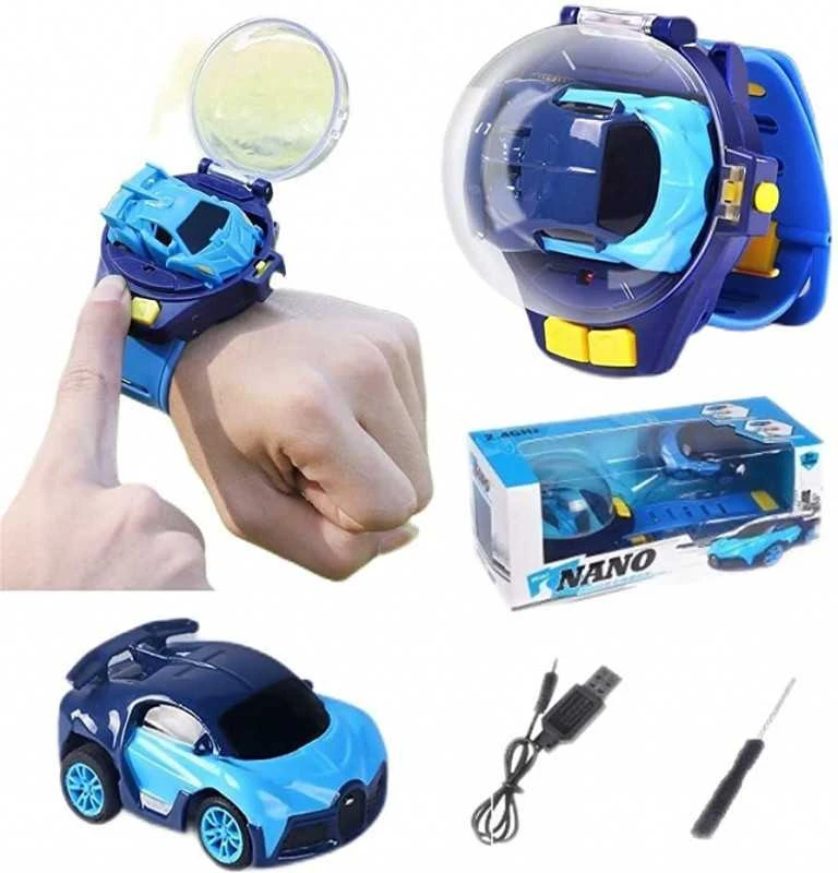Laikrodžiu valdomas RC automobilis (Mėlynas)